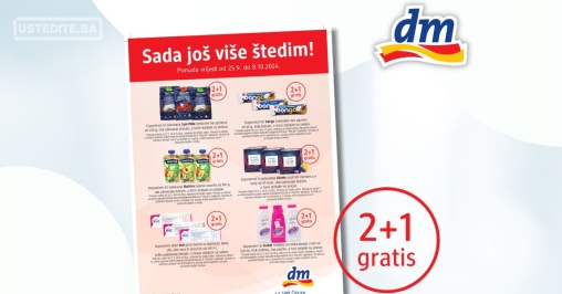 dm GRATIS 2+1 - Sada još više štedim 25.9-8.10.2024.