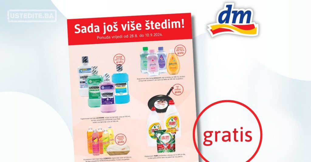 dm GRATIS Sada još više štedim 28.8-10.9.2024.