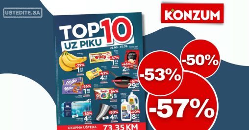 Konzum katalog TOP 10 UZ PIKU 9-15.9.2024.