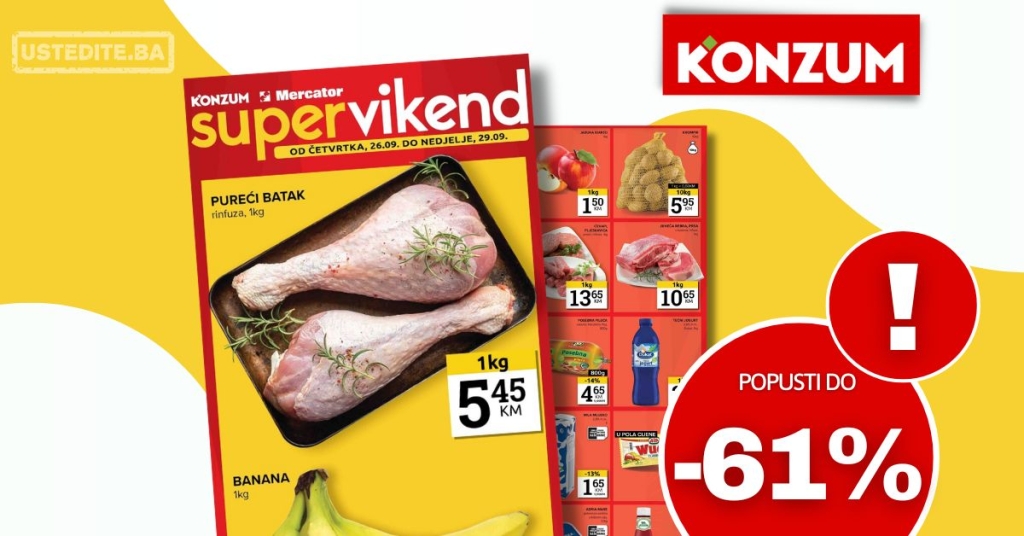 Konzum vikend akcija 26-29.9.2024.