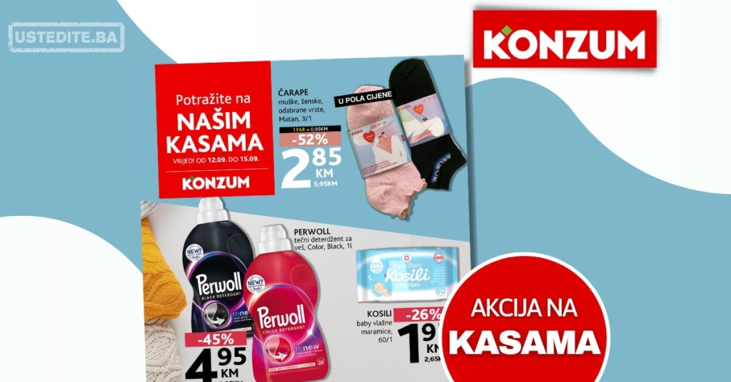 Konzum AKCIJA NA KASAMA 12-15.9.2024.