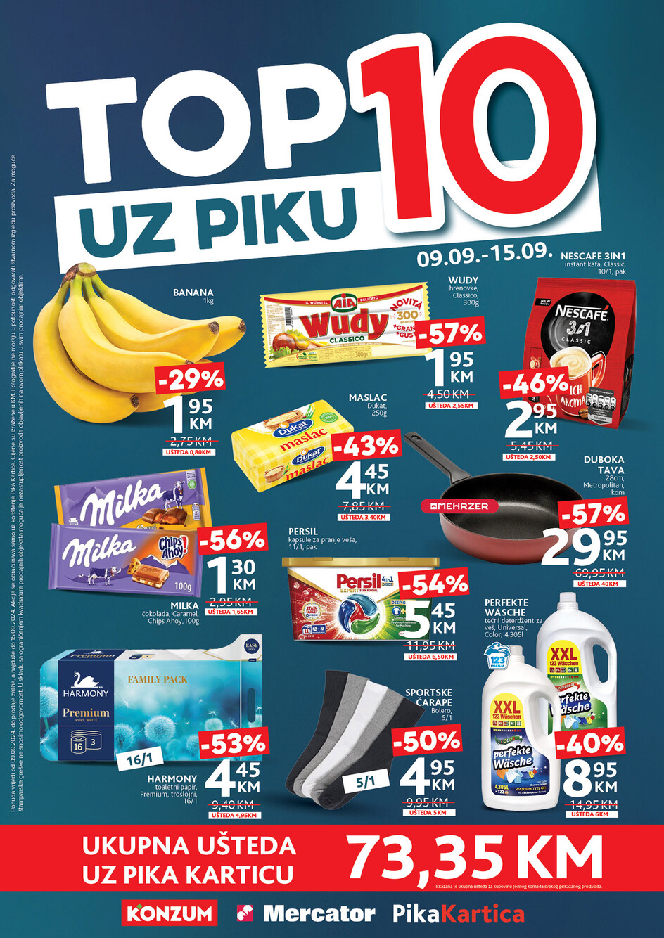 Konzum katalog TOP 10 UZ PIKU 9-15.9.2024. 