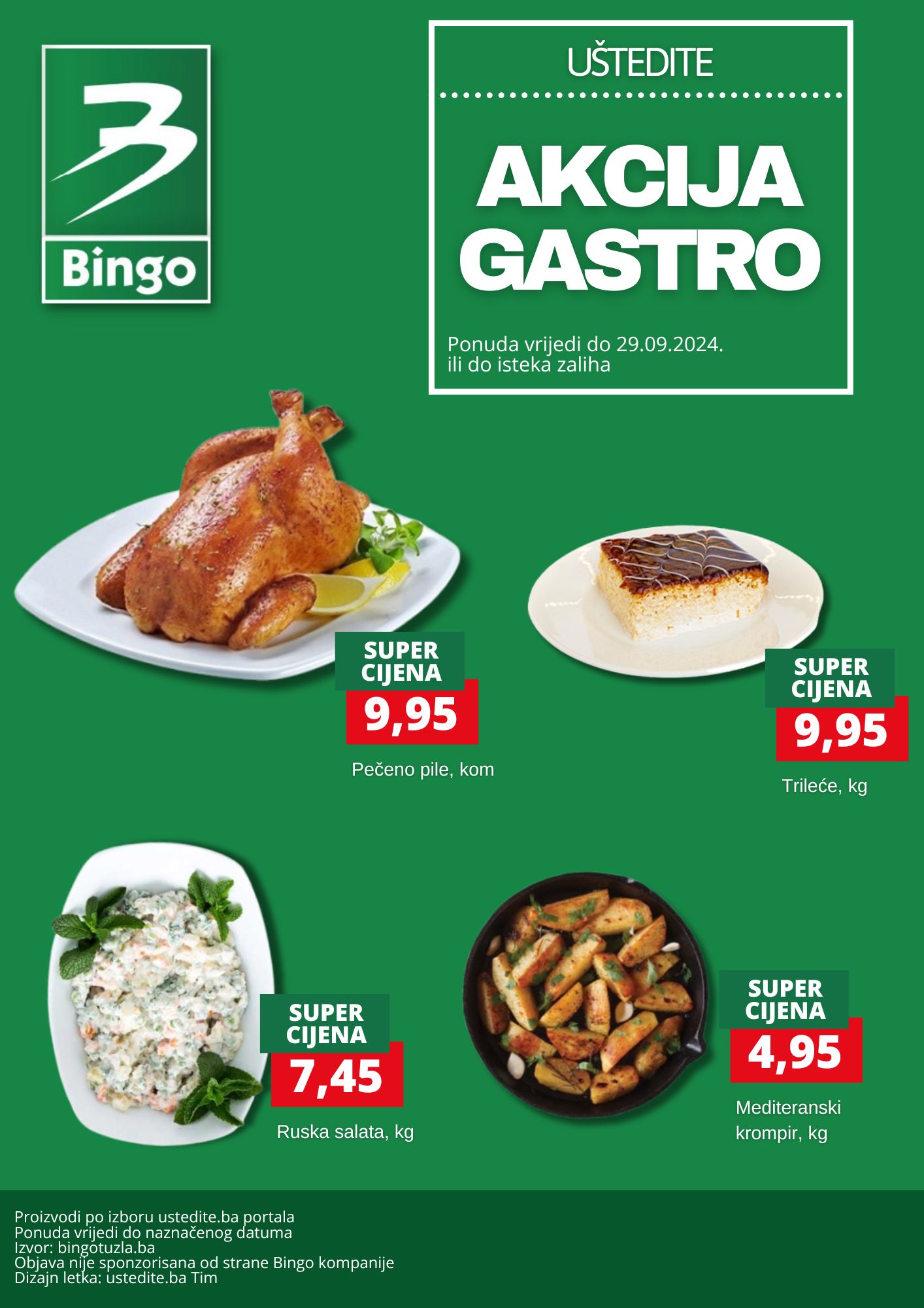 Bingo akcija GASTRO - sniženje do 29.9.2024. 