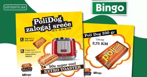 POLI DOG – ZALOGAJ SREĆE – Osvoji RETRO TOSTER 15.9-15.10.2024. POLI DOG – ZALOGAJ SREĆE – Osvoji RETRO TOSTER 15.9-15.10.2024.