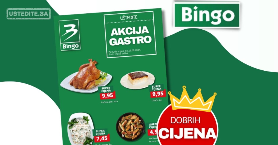 Bingo akcija GASTRO - sniženje do 29.9.2024.