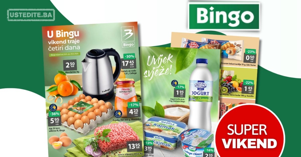 Bingo vikend akcija 26-29.9.2024.