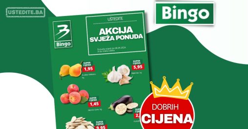 Bingo akcija VOĆE I POVRĆE 5-8.9.2024.