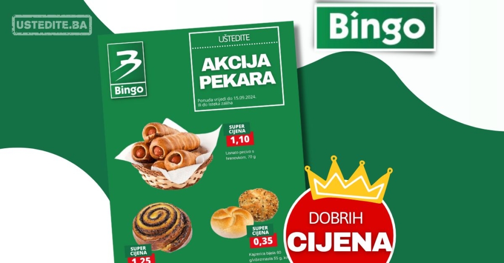 Bingo akcija PEKARA - sniženje do 15.9.2024.