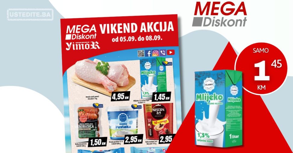 Mega Diskont vikend akcija 5-8.9.2024.