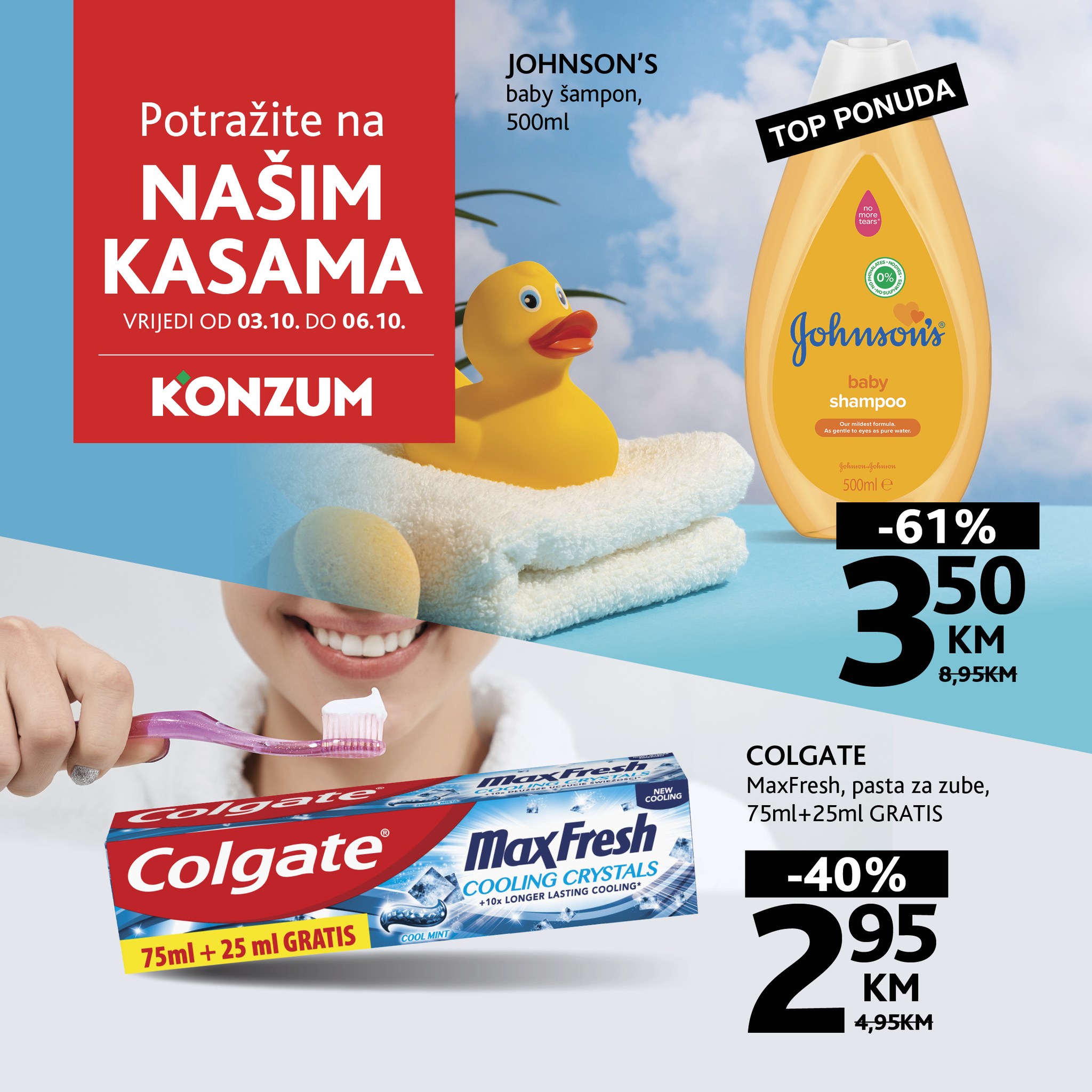 Konzum AKCIJA NA KASAMA 3-6.10.2024. 