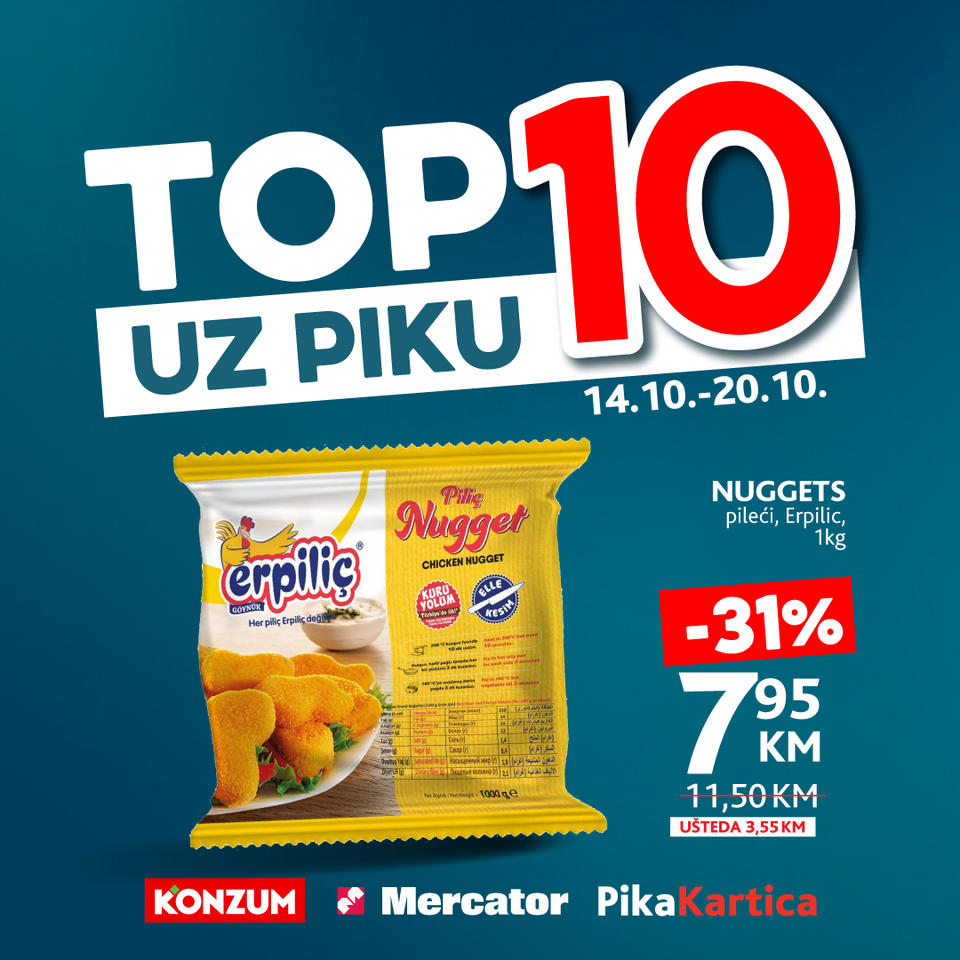 Mercator katalog TOP 10 UZ PIKU 14-20.10.2024.