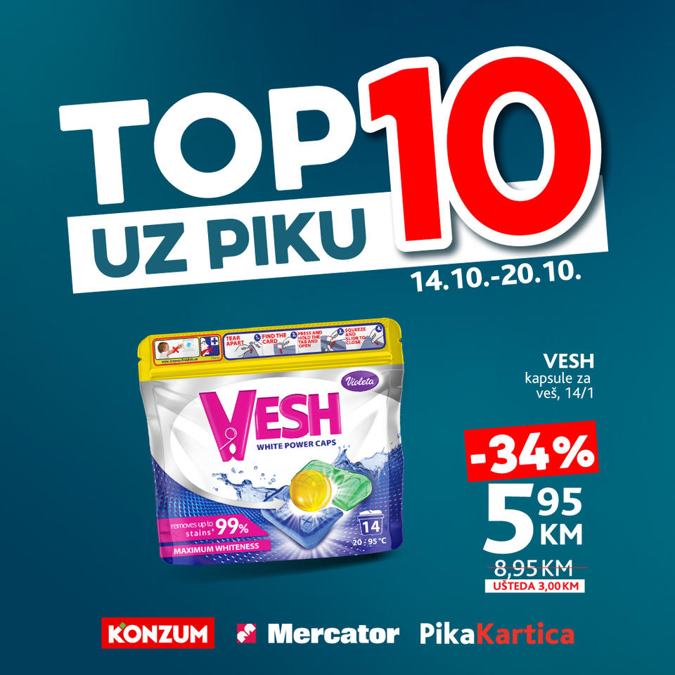 Mercator katalog TOP 10 UZ PIKU 14-20.10.2024.