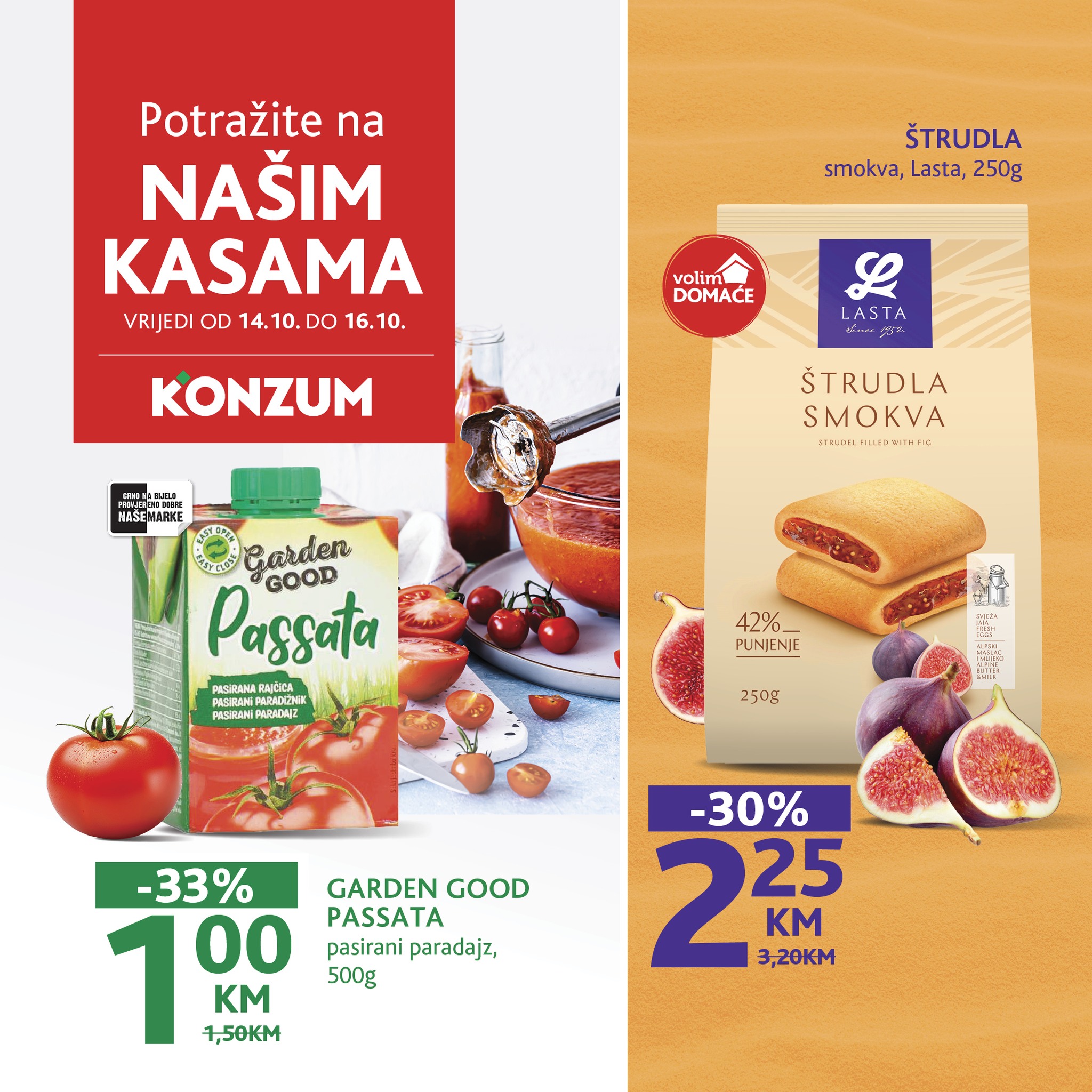 Konzum AKCIJA NA KASAMA 14-16.10.2024. 