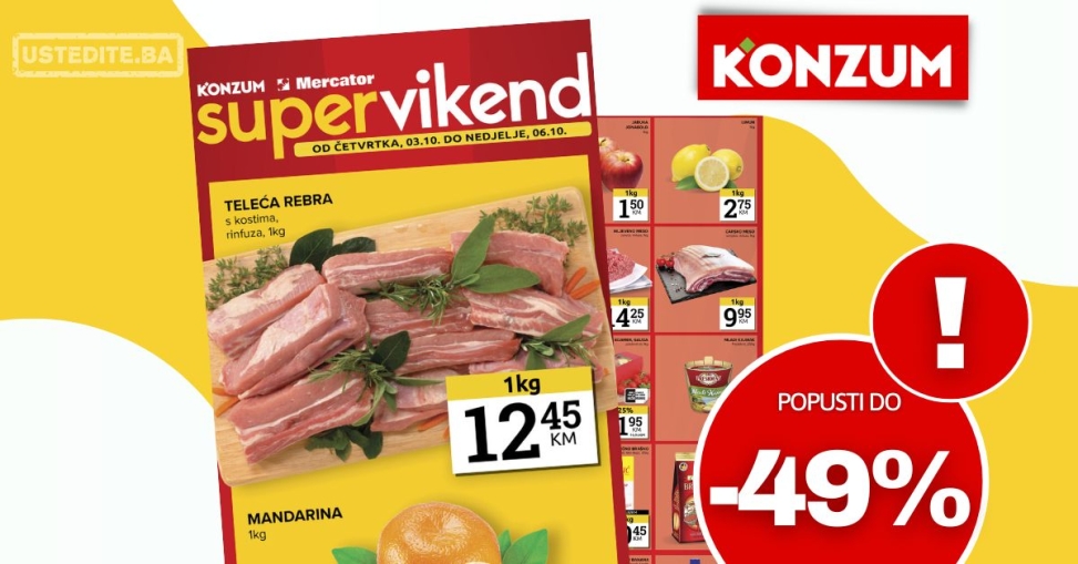 Konzum vikend akcija 3-6.10.2024.