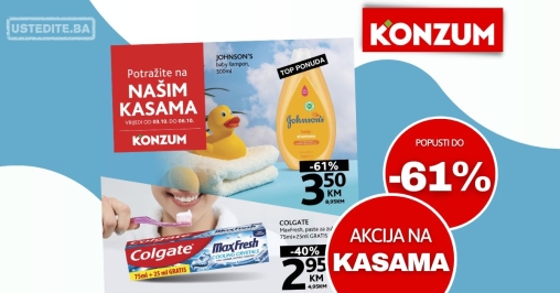 Konzum AKCIJA NA KASAMA 3-6.10.2024.