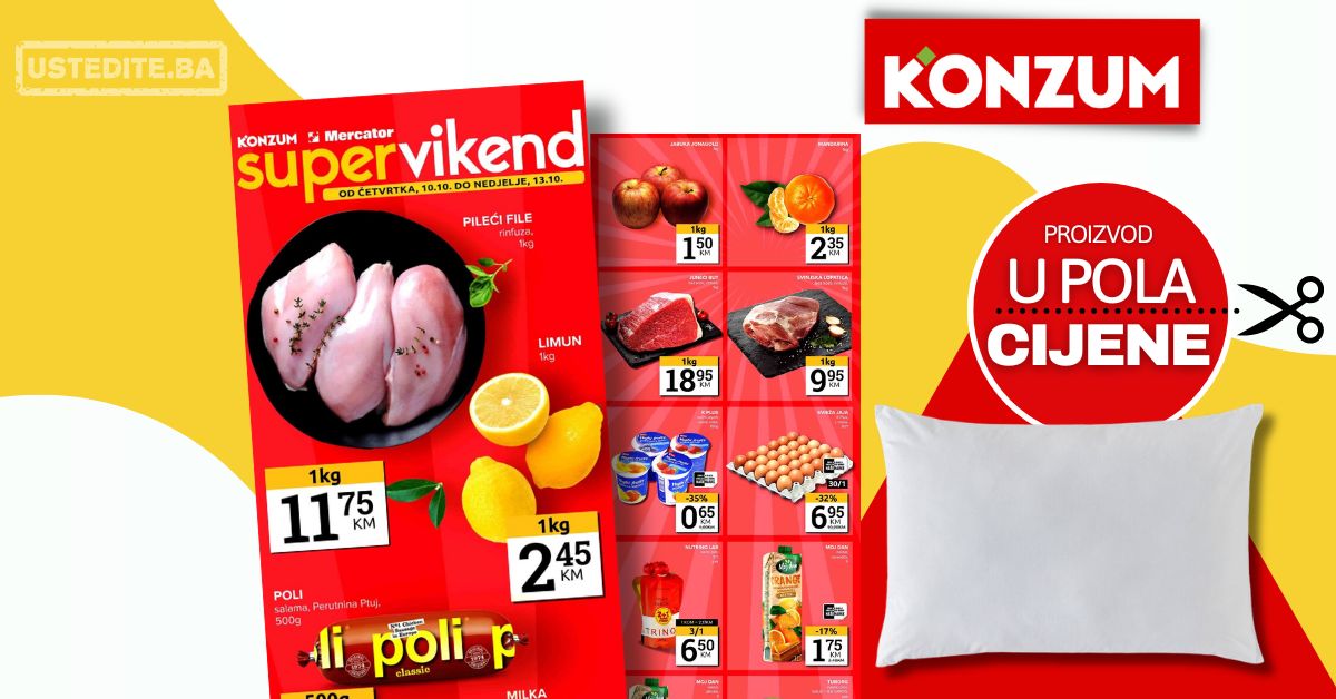 Konzum vikend akcija 10-13.10.2024.