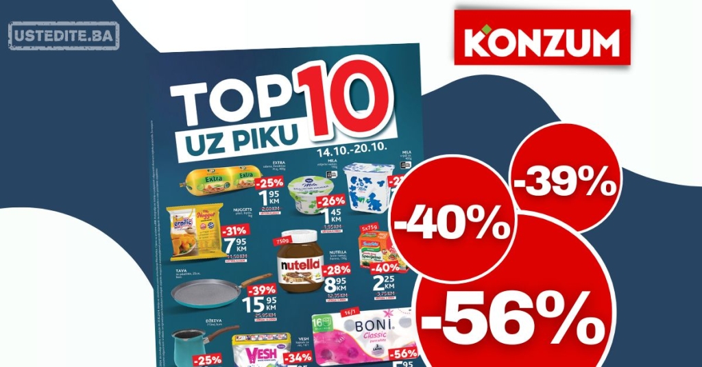 Konzum katalog TOP 10 UZ PIKU 14-20.6.2024.