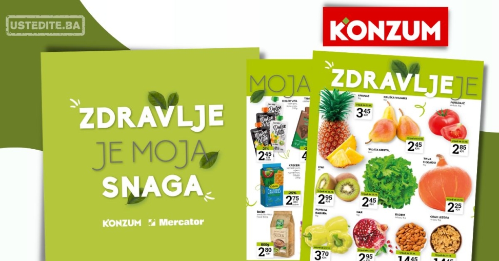 Konzum akcija ZDRAVLJE 21.10-3.11.2024.