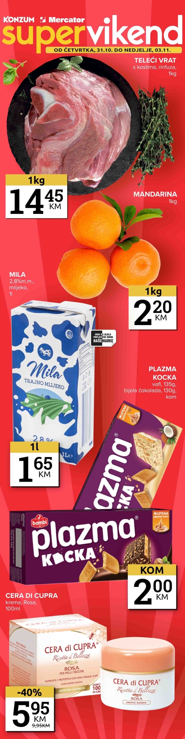 Konzum vikend akcija 31.10-3.11.2024.