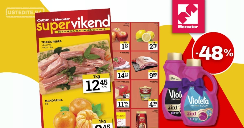 Mercator vikend akcija 3-6.10.2024.