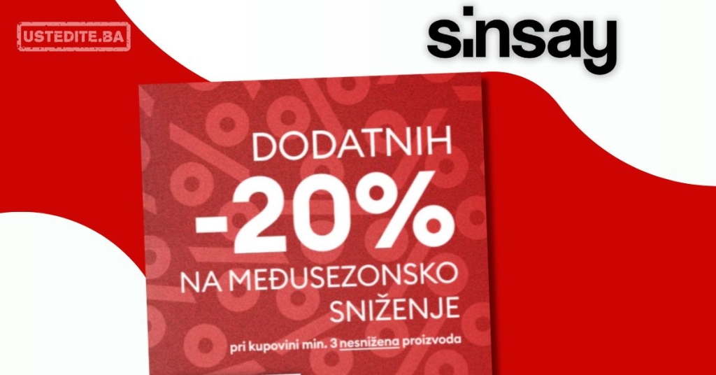 Sinsay MEĐUSEZONSKO SNIŽENJE - oktobar 2024.