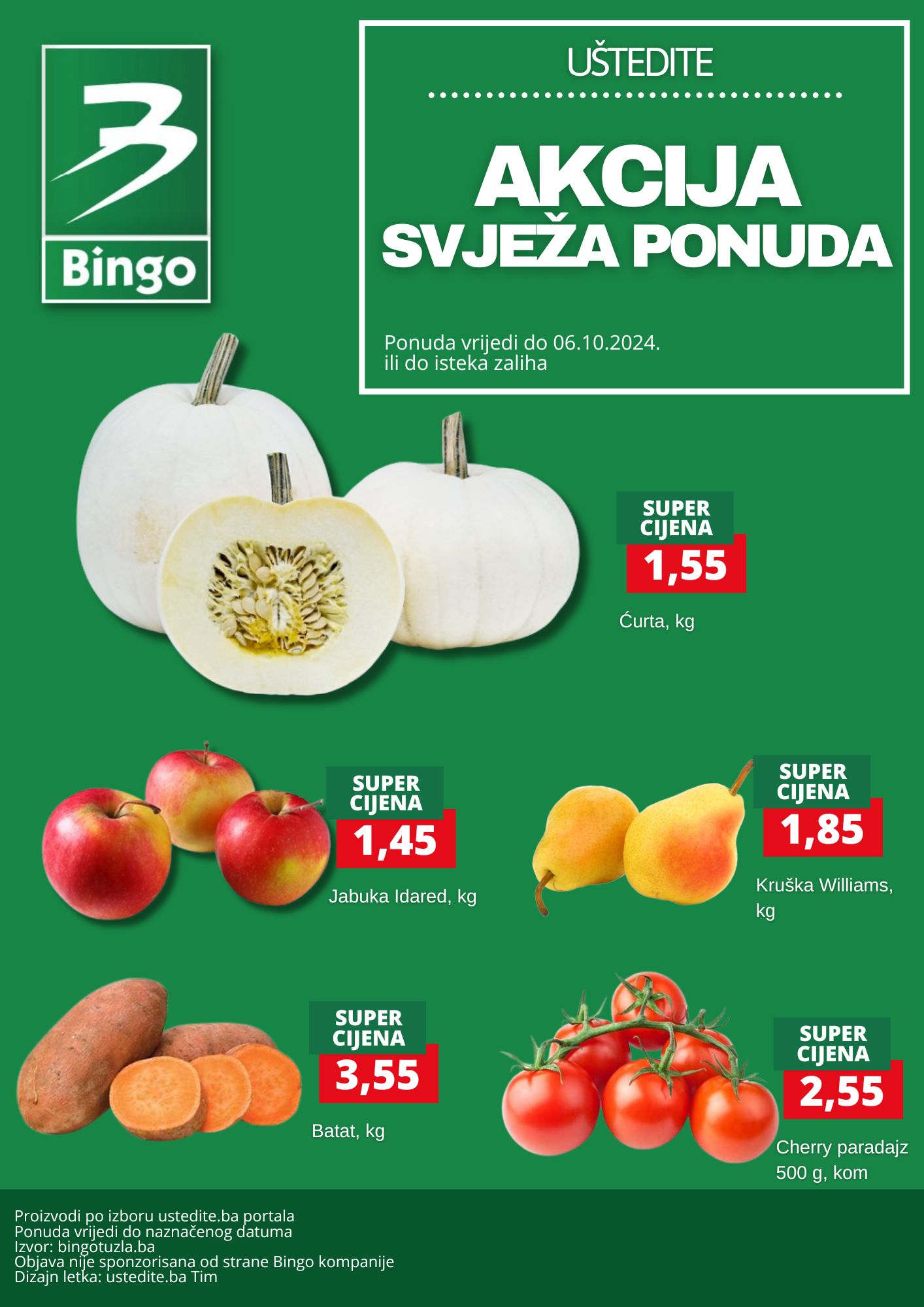 Bingo SVJEŽA PONUDA VOĆA I POVRĆA 