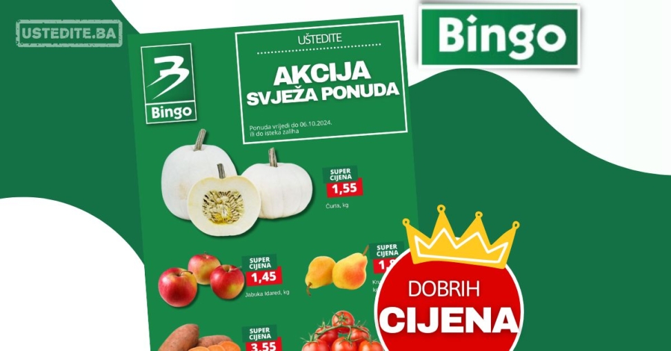 Bingo SVJEŽA PONUDA VOĆA I POVRĆA