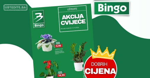 Bingo akcija CVIJEĆE - sniženje do 13.10.2024.