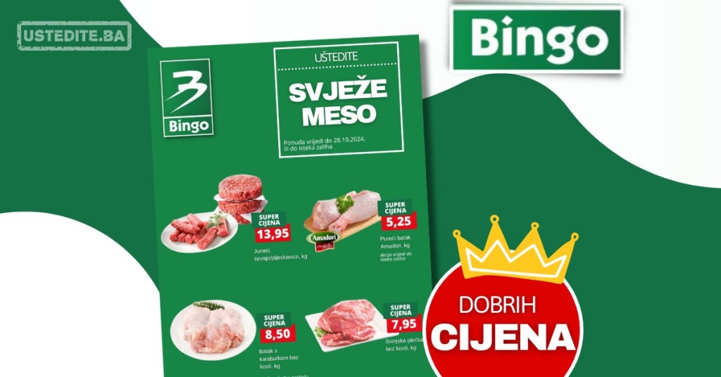 Bingo akcija MESNICA - sniženje do 28.10.2024.