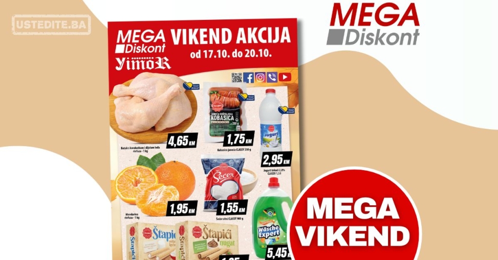 Mega Diskont vikend akcija 17-20.10.2024.