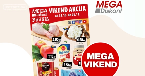 Mega Diskont vikend akcija 31.10-3.11.2024.