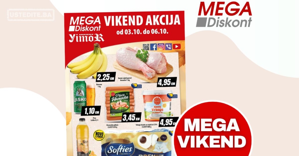 Mega Diskont vikend akcija 3-6.10.2024.