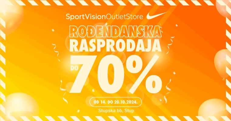 Nike Outlet VELIKA ROĐENDANSKA RASPRODAJA 14-20.10.2024. 