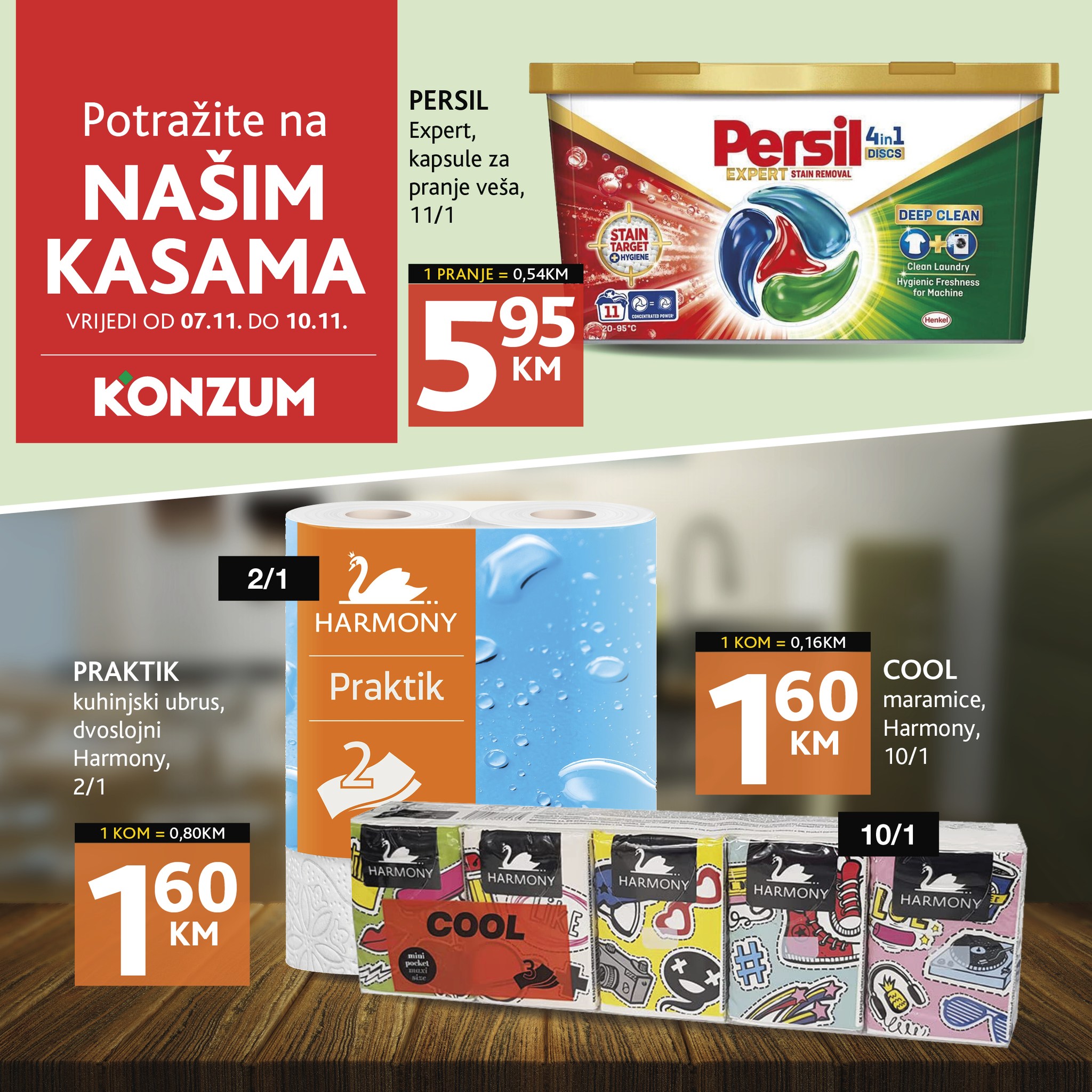 Konzum AKCIJA NA KASAMA 7-10.11.2024. 