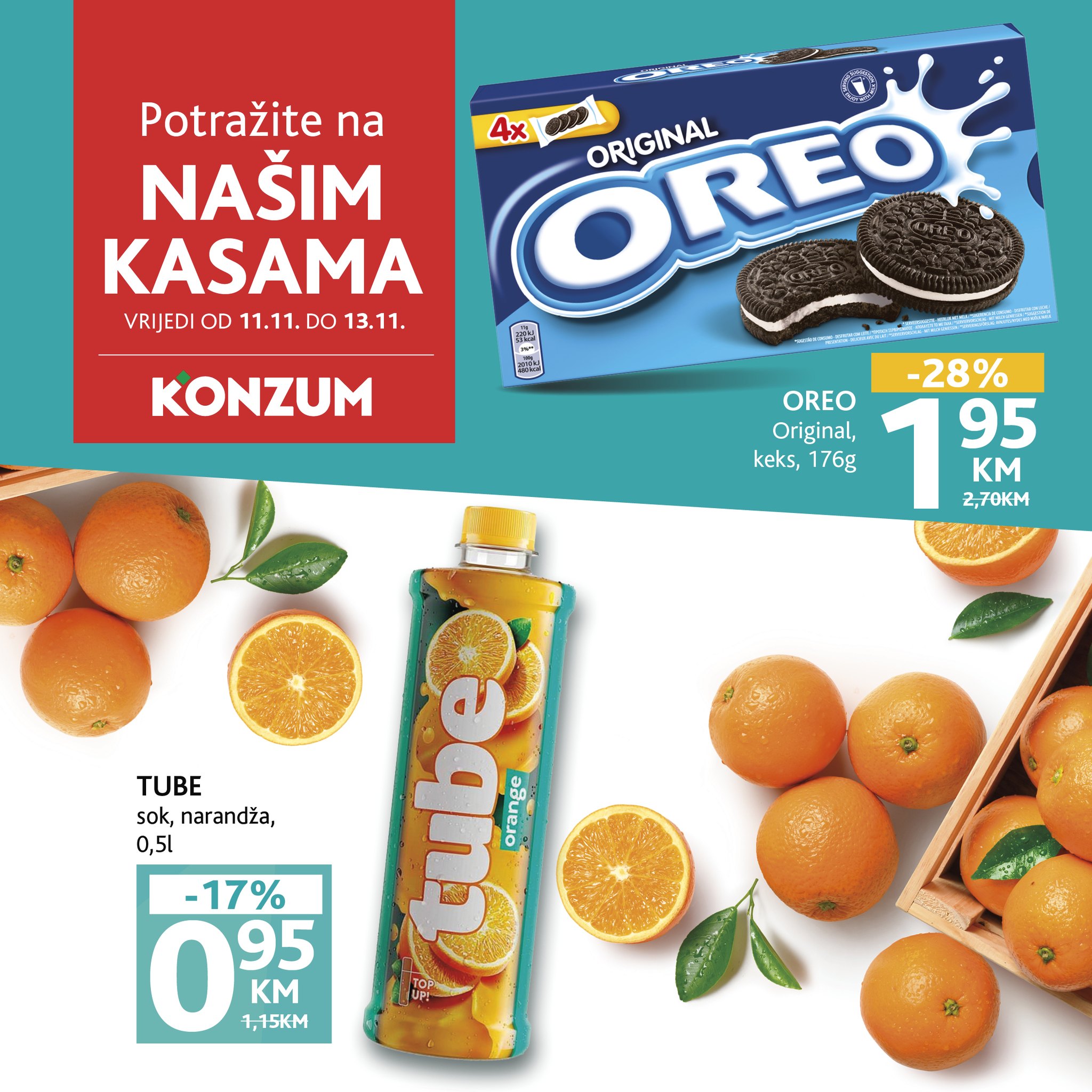 Konzum akcija na kasama 11-13.11.2024. 