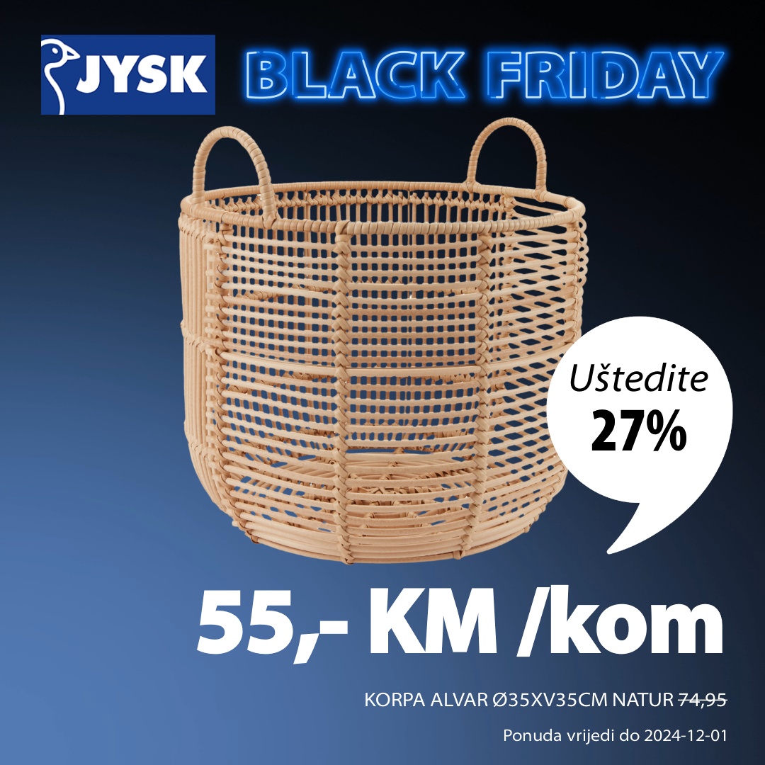 Jysk BLACK FRIDAY - sniženje do 1.12.2024.