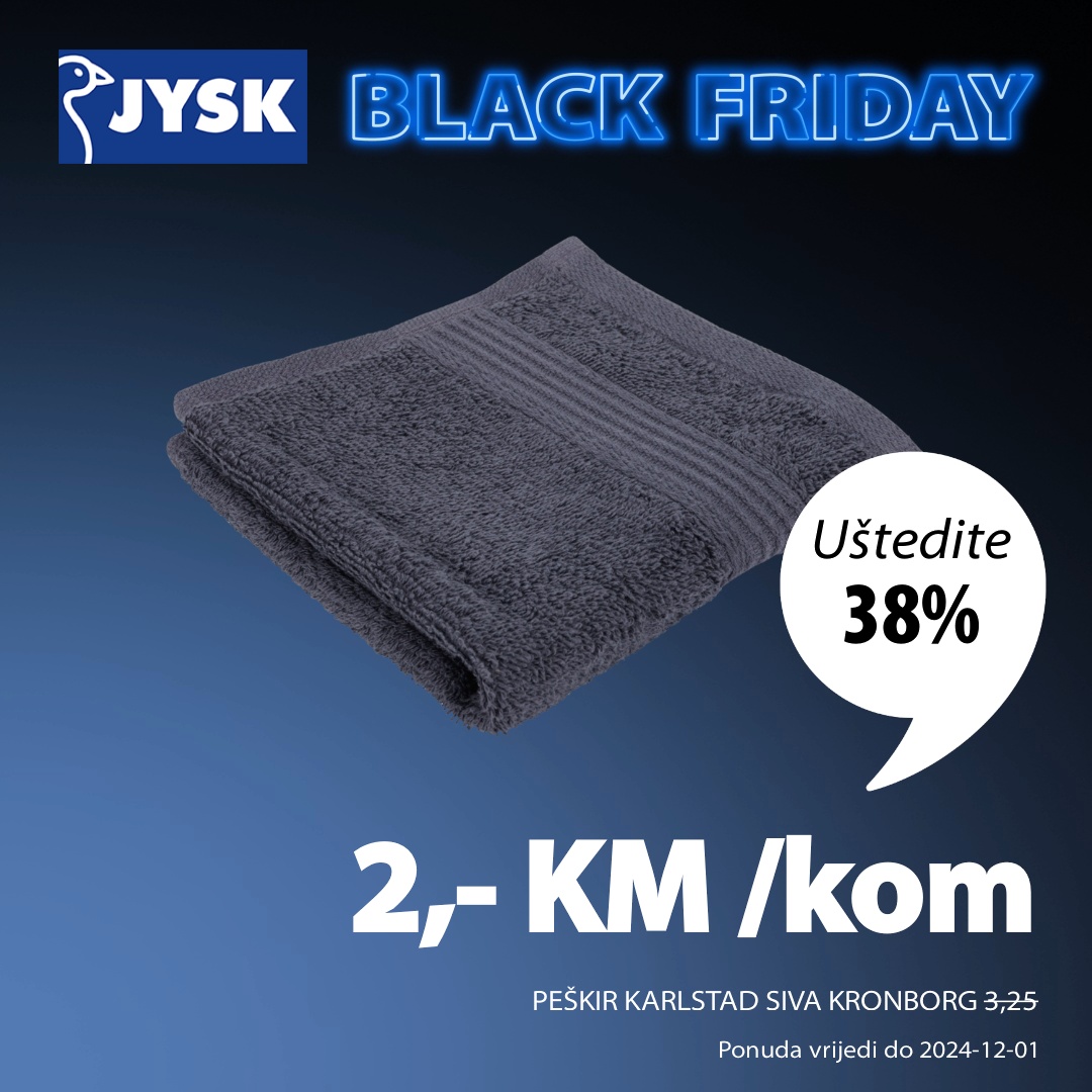 Jysk BLACK FRIDAY - sniženje do 1.12.2024.