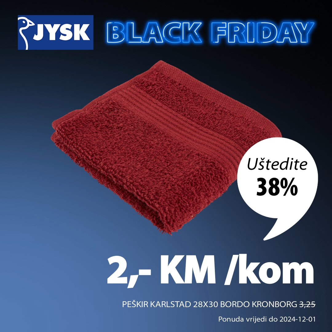 Jysk BLACK FRIDAY - sniženje do 1.12.2024.