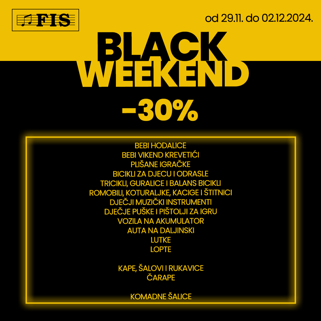 Fis BLACK WEEKEND 29.11-2.12.2024.