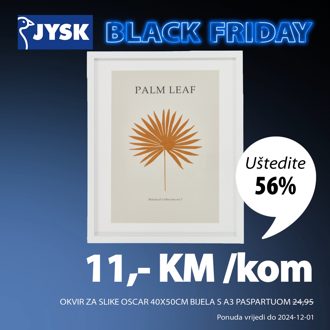 Jysk BLACK FRIDAY - sniženje do 1.12.2024.