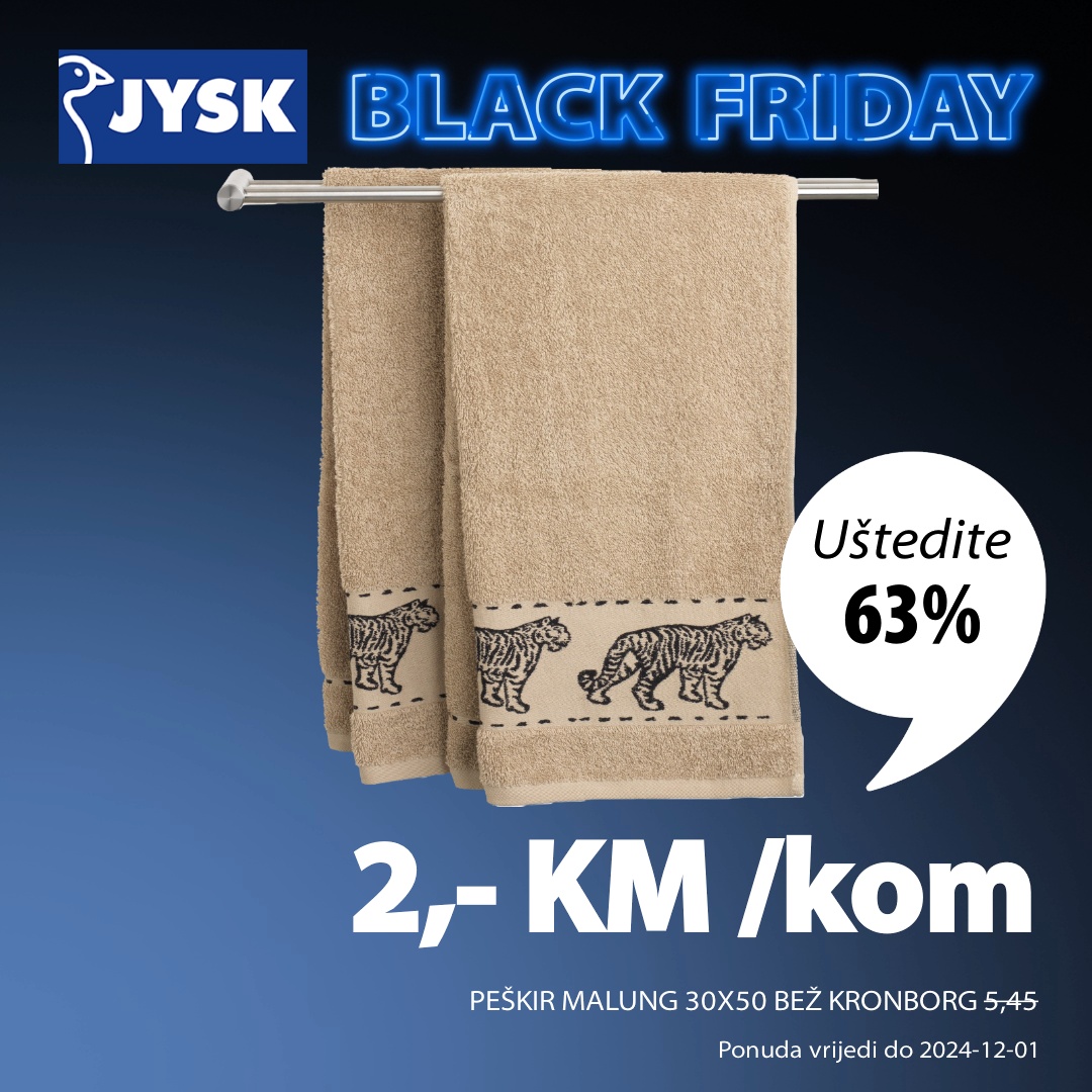 Jysk BLACK FRIDAY - sniženje do 1.12.2024.