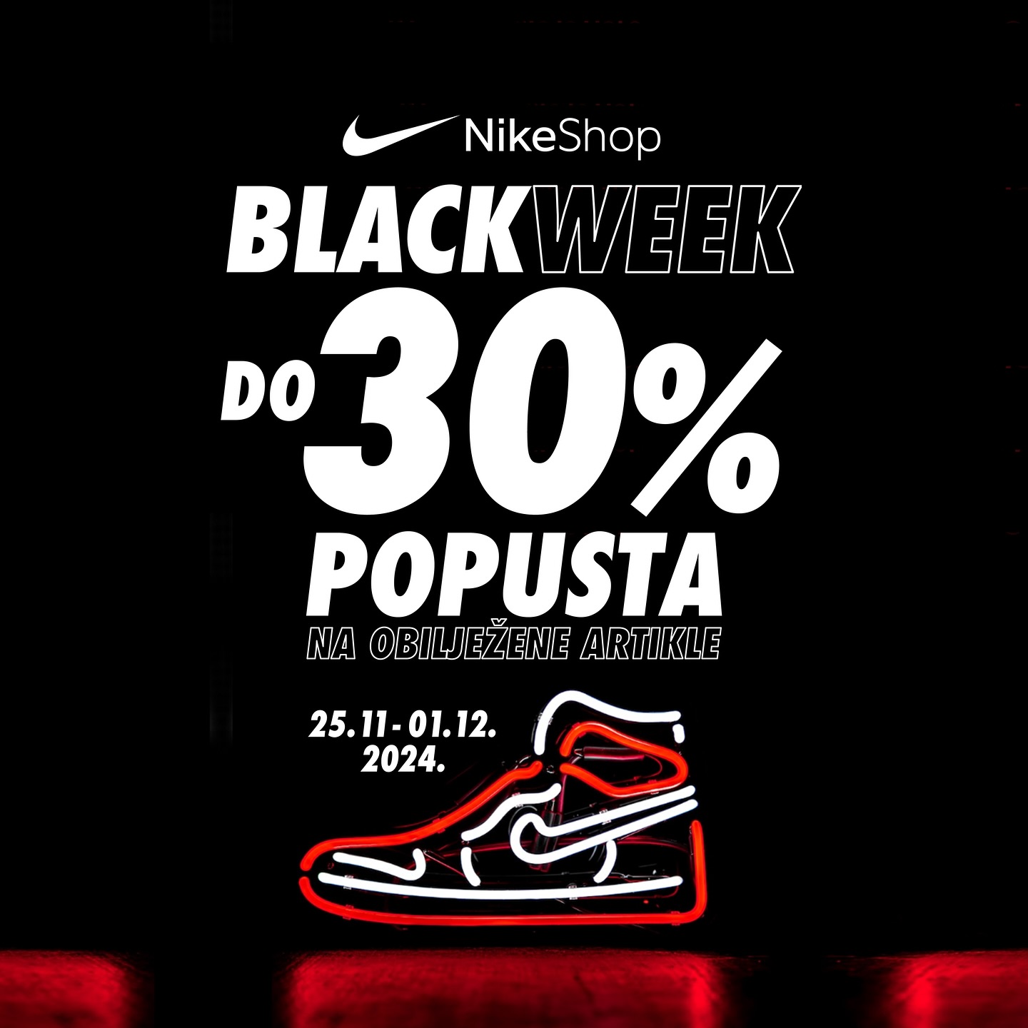 Nike Shop BLACK FRIDAY 25.11-1.12.2024. 