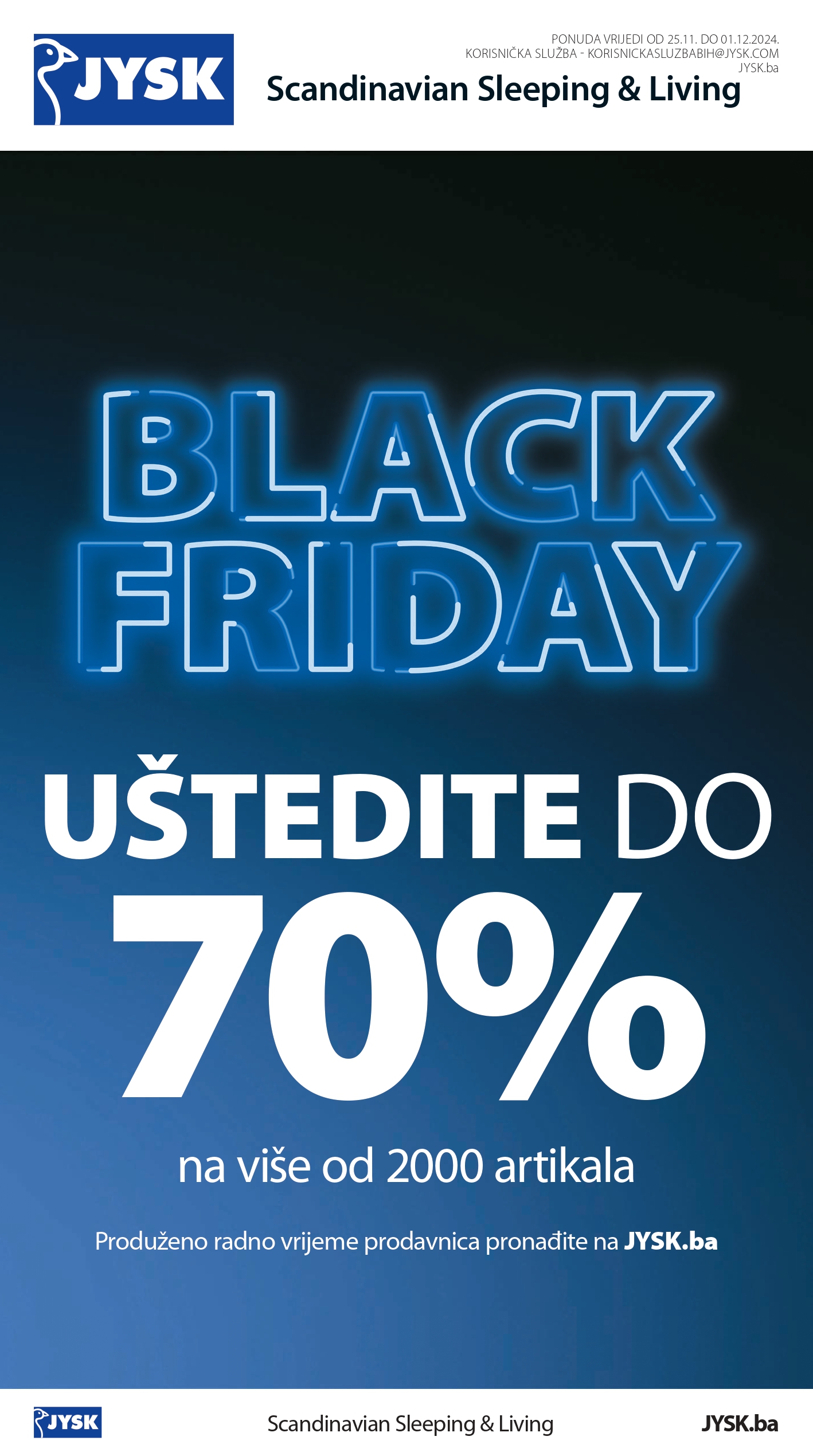 Jysk BLACK FRIDAY 25.11-1.12.2024.