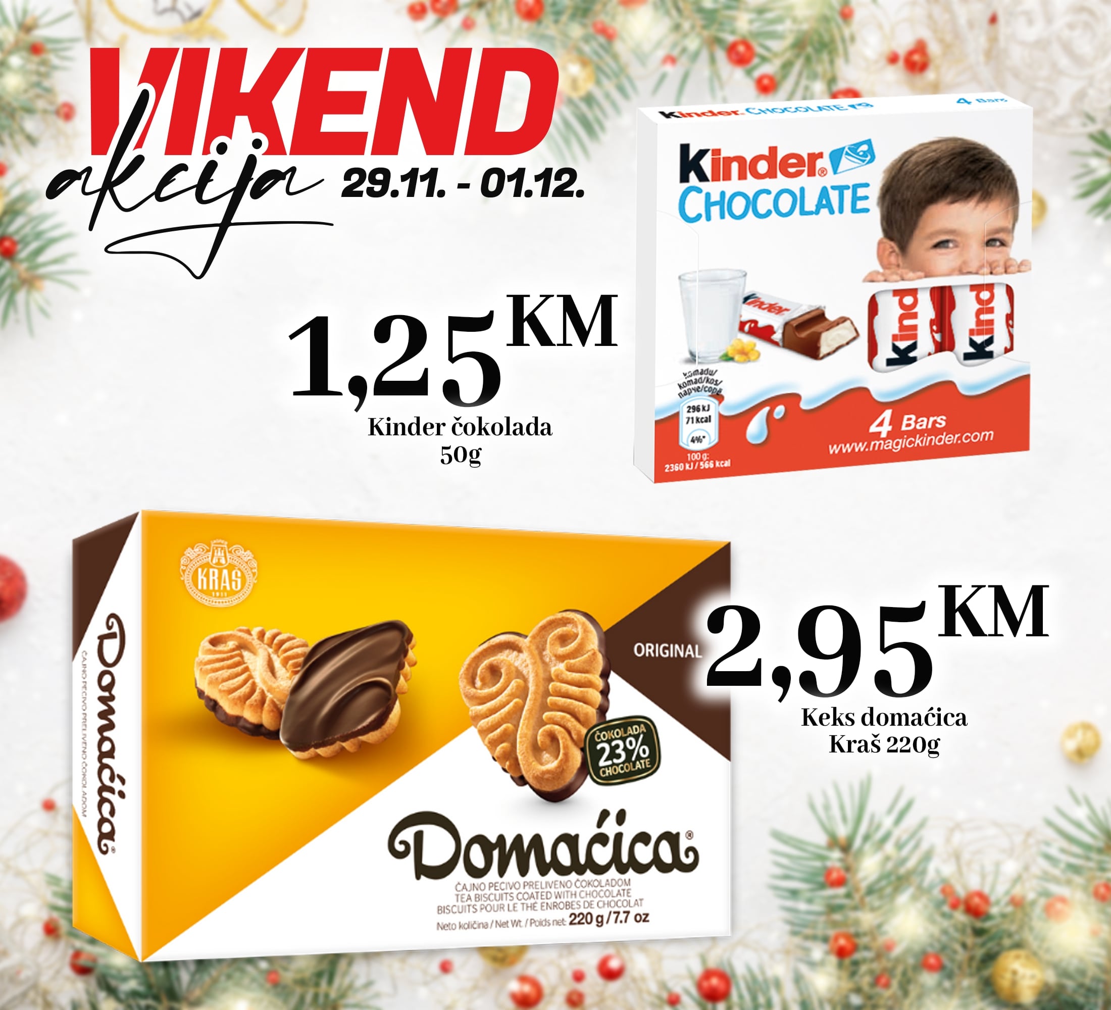 Kort vikend akcija 29.11-1.12.2024.