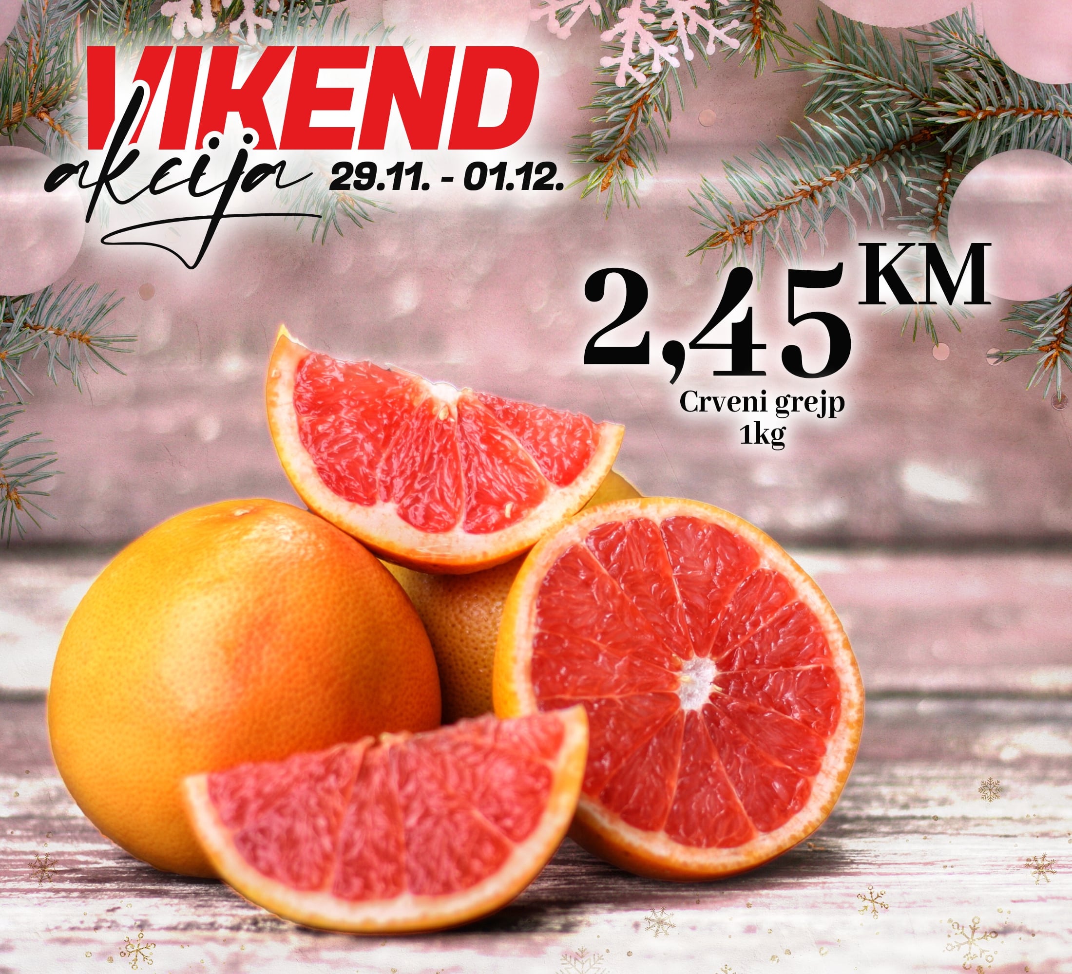 Kort vikend akcija 29.11-1.12.2024.