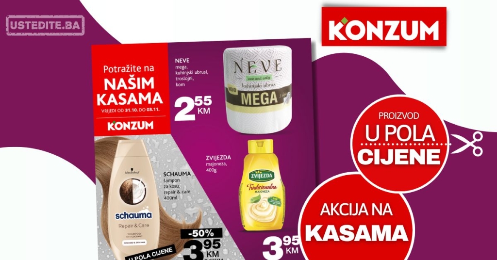 Konzum akcija na kasama 31.10-3.11.2024.