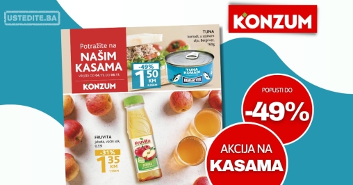 Konzum akcija na kasama 4-6.11.2024.