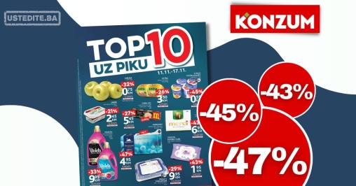 Konzum katalog TOP 10 UZ PIKU 11-17.11.2024.