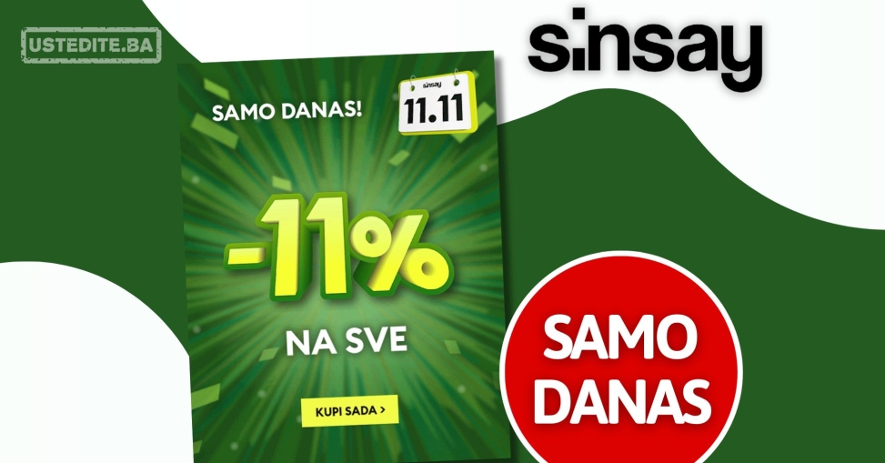 Sinsay SNIŽENJE na SVE - 11.11.2024.