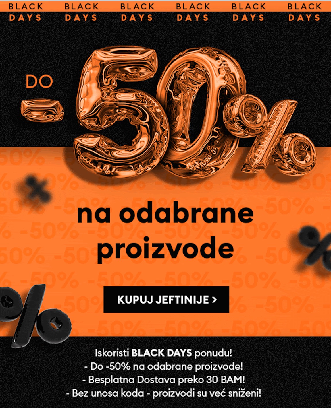 Sinsay SNIŽENJE do 50% BLAK DAYS - novembar 2024. 